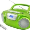 Soundmaster CD-Radiokassettenrekorder Mit Mikrofon, USB Und Lichteffekt, Grün -Audio Rabatte 11725994 01