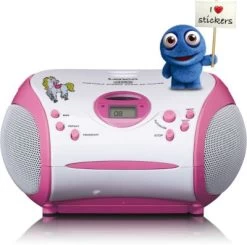 Lenco SCD-24PK Kids - Boombox CD-Player Für Kinder Mit Radio Und Stickern, Pink -Audio Rabatte 18574735 05