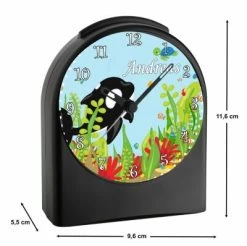 CreaDesign Kinder Funkwecker Personalisiert Mit Namen Fische Atom-/Funkuhr, 12-Stunden-Anzeigeformat, Schlummerfunktion, Nachtlicht, Geräuschlos/Ohne Ticken -Audio Rabatte 20306375 03