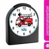 CreaDesign Kinder Funkwecker Personalisiert Mit Namen Feuerwehr Atom-/Funkuhr, 12-Stunden-Anzeigeformat, Schlummerfunktion, Nachtlicht, Geräuschlos/Ohne Ticken -Audio Rabatte 20306377 01