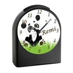 CreaDesign Kinder Funkwecker Personalisiert Mit Namen Panda Bär Atom-/Funkuhr, 12-Stunden-Anzeigeformat, Schlummerfunktion, Nachtlicht, Geräuschlos/Ohne Ticken -Audio Rabatte 20306383 02