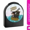 CreaDesign Kinder Funkwecker Personalisiert Mit Namen Pirat Atom-/Funkuhr, 12-Stunden-Anzeigeformat, Schlummerfunktion, Nachtlicht, Geräuschlos/Ohne Ticken -Audio Rabatte 20306451 01