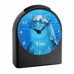 CreaDesign Kinder Funkwecker Personalisiert Mit Namen Delfin Atom-/Funkuhr, 12-Stunden-Anzeigeformat, Schlummerfunktion, Nachtlicht, Geräuschlos/Ohne Ticken -Audio Rabatte 20306704 02