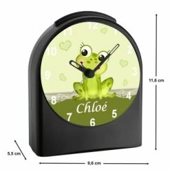 CreaDesign Kinder Funkwecker Personalisiert Mit Namen Frosch Atom-/Funkuhr, 12-Stunden-Anzeigeformat, Schlummerfunktion, Nachtlicht, Geräuschlos/Ohne Ticken -Audio Rabatte 20306969 03