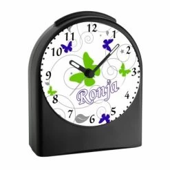 CreaDesign Kinder Funkwecker Personalisiert Mit Namen Schmetterling Ornamente Atom-/Funkuhr, 12-Stunden-Anzeigeformat, Schlummerfunktion, Nachtlicht, Geräuschlos/Ohne Ticken 9 CreaDesign Kinder Funkwecker Personalisiert Mit Namen Schmetterling Ornamente Atom-/Funkuhr, 12-Stunden-Anzeigeformat, Schlummerfunktion, Nachtlicht, Geräuschlos/Ohne Ticken -Audio Rabatte 20307076 02