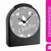 CreaDesign Kinder Funkwecker Personalisiert Mit Namen Schmetterling Ornamente Atom-/Funkuhr, 12-Stunden-Anzeigeformat, Schlummerfunktion, Nachtlicht, Geräuschlos/Ohne Ticken -Audio Rabatte 20307080 01