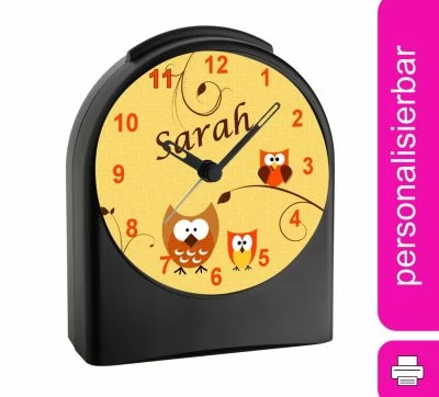 CreaDesign Kinder Funkwecker Personalisiert Mit Namen Eule Atom-/Funkuhr, 12-Stunden-Anzeigeformat, Schlummerfunktion, Nachtlicht, Geräuschlos/Ohne Ticken 3 CreaDesign Kinder Funkwecker Personalisiert Mit Namen Eule Atom-/Funkuhr, 12-Stunden-Anzeigeformat, Schlummerfunktion, Nachtlicht, Geräuschlos/Ohne Ticken