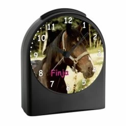 CreaDesign Kinder Funkwecker Personalisiert Mit Namen Pferd Atom-/Funkuhr, 12-Stunden-Anzeigeformat, Schlummerfunktion, Nachtlicht, Geräuschlos/Ohne Ticken -Audio Rabatte 20307315 02