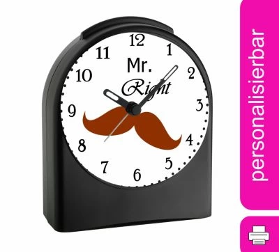 CreaDesign Kinder Funkwecker Personalisiert Mit Namen Jungen Bart Atom-/Funkuhr, 12-Stunden-Anzeigeformat, Schlummerfunktion, Nachtlicht, Geräuschlos/Ohne Ticken 3 CreaDesign Kinder Funkwecker Personalisiert Mit Namen Jungen Bart Atom-/Funkuhr, 12-Stunden-Anzeigeformat, Schlummerfunktion, Nachtlicht, Geräuschlos/Ohne Ticken