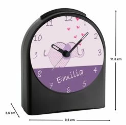 CreaDesign Kinder Funkwecker Personalisiert Mit Namen Elefefant Atom-/Funkuhr, 12-Stunden-Anzeigeformat, Schlummerfunktion, Nachtlicht, Geräuschlos/Ohne Ticken -Audio Rabatte 20307366 03