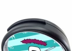 CreaDesign Kinder Funkwecker Personalisiert Mit Namen Monster Streifen Farbe Türkis Atom-/Funkuhr, 12-Stunden-Anzeigeformat, Schlummerfunktion, Nachtlicht, Geräuschlos/Ohne Ticken -Audio Rabatte 20307370 04