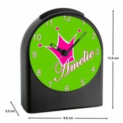 CreaDesign Kinder Funkwecker Personalisiert Mit Namen Krone Atom-/Funkuhr, 12-Stunden-Anzeigeformat, Schlummerfunktion, Nachtlicht, Geräuschlos/Ohne Ticken -Audio Rabatte 20307506 03