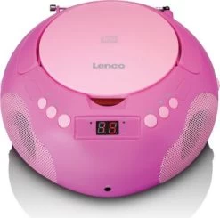 Lenco SCD-620 Pink Kinder-Boombox Mit CD, Mikrofon + Aufkleber 10 Lenco SCD-620 Pink Kinder-Boombox Mit CD, Mikrofon + Aufkleber -Audio Rabatte 20538745 03