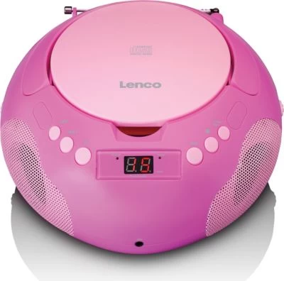 Lenco SCD-620 Pink Kinder-Boombox Mit CD, Mikrofon + Aufkleber 5 Lenco SCD-620 Pink Kinder-Boombox Mit CD, Mikrofon + Aufkleber - Image 3