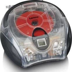 Lenco SCD-24TR- Boombox CD-Player Mit Radio Und Kopfhöreranschluss, Transparent -Audio Rabatte 20831777 03