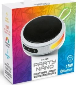 Bigben PARTY Nano [BT-Speaker/disco Lighting] white/grey -Audio Rabatte 24848620 04