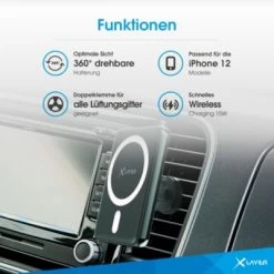 Xlayer WIRELESS Halterung MagFix Pro KFZ-Halterung (Magsafe Kompatibel) 15W Schwarz -Audio Rabatte 28180844 05