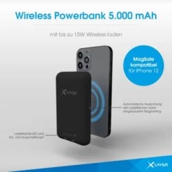 Xlayer WIRELESS Powerbank MagSafe 5000 MAh PD 20W Schnelles Aufladen USB-C Magnetisch -Audio Rabatte 28180920 06