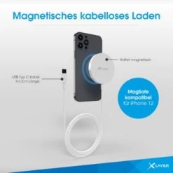 Xlayer WIRELESS Ladegerät MagFix Pro Wireless Charging Pad (MagSafe Kompatibel) 15W Weiß -Audio Rabatte 28180986 04