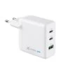 Xlayer CHARGER Powercharger 65W USB-C Schnellladegerät GaN Technologie 3-Port Kompatibel Mit MacBook/Pro/Air, IPhone, IPad, Galaxy, Huawei, Xiaomi, Lenovo, Dell