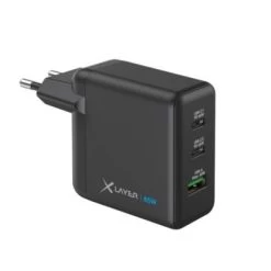 Xlayer CHARGER Powercharger 65W USB-C SchnellladegerÀt GaN Technologie 3-Port Kompatibel Mit MacBook/Pro/Air, IPhone, IPad, Galaxy, Huawei, Xiaomi, Lenovo, Dell