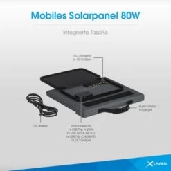 Xlayer CHARGER Solarpanel 80W Faltbar Tragbar Mobile Stromversorgung USB-C Notstrom -Audio Rabatte 28181183 03