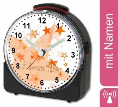 CreaDesign Kinder Funkwecker Weiß Personalisiert Mit Namen Sterne 3 CreaDesign Kinder Funkwecker Weiß Personalisiert Mit Namen Sterne