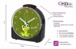 CreaDesign Kinder Funkwecker Weiß Personalisiert Mit Namen Frosch -Audio Rabatte 28901520 05