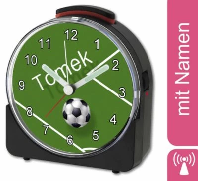 CreaDesign Kinder Funkwecker Weiß Personalisiert Mit Namen Fußball 3 CreaDesign Kinder Funkwecker Weiß Personalisiert Mit Namen Fußball