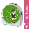 CreaDesign Kinder Funkwecker Weiß Personalisiert Mit Namen Fußball 12-Stunden-Anzeigeformat, Geräuschlos/Ohne Ticken, Nachtlicht -Audio Rabatte 28901586 01