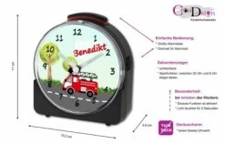 CreaDesign Kinder Funkwecker Weiß Personalisiert Mit Namen Feuerwehr -Audio Rabatte 28901654 02