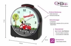 CreaDesign Kinder Funkwecker Weiß Personalisiert Mit Namen Feuerwehr -Audio Rabatte 28901654 05