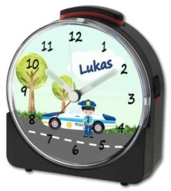 CreaDesign Kinder Funkwecker Weiß Personalisiert Mit Namen Polizei -Audio Rabatte 28901678 04