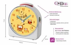 CreaDesign Kinder Funkwecker Weiß Personalisiert Mit Namen Eule Orange 12-Stunden-Anzeigeformat, Geräuschlos/Ohne Ticken, Nachtlicht 8 CreaDesign Kinder Funkwecker Weiß Personalisiert Mit Namen Eule Orange 12-Stunden-Anzeigeformat, Geräuschlos/Ohne Ticken, Nachtlicht -Audio Rabatte 28901694 02