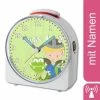 CreaDesign Kinder Funkwecker Weiß Personalisiert Mit Namen Wikinger 12-Stunden-Anzeigeformat, Geräuschlos/Ohne Ticken, Nachtlicht -Audio Rabatte 28901700 01