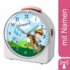 CreaDesign Kinder Funkwecker Weiß Personalisiert Mit Namen Ritter 12-Stunden-Anzeigeformat, Geräuschlos/Ohne Ticken, Nachtlicht -Audio Rabatte 28901736 01
