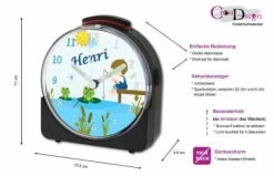 CreaDesign Kinder Funkwecker Weiß Personalisiert Mit Namen Froschteich -Audio Rabatte 28901744 05