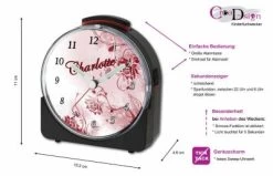 CreaDesign Kinder Funkwecker Weiß Personalisiert Mit Namen Blume -Audio Rabatte 28901790 05