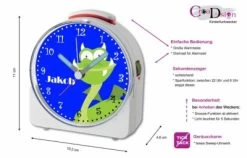 CreaDesign Kinder Funkwecker Weiß Personalisiert Mit Namen Drache Grün 12-Stunden-Anzeigeformat, Geräuschlos/Ohne Ticken, Nachtlicht 8 CreaDesign Kinder Funkwecker Weiß Personalisiert Mit Namen Drache Grün 12-Stunden-Anzeigeformat, Geräuschlos/Ohne Ticken, Nachtlicht -Audio Rabatte 28901864 02