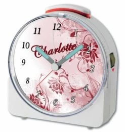 CreaDesign Kinder Funkwecker Weiß Personalisiert Mit Namen Blume Rot 12-Stunden-Anzeigeformat, Geräuschlos/Ohne Ticken, Nachtlicht 10 CreaDesign Kinder Funkwecker Weiß Personalisiert Mit Namen Blume Rot 12-Stunden-Anzeigeformat, Geräuschlos/Ohne Ticken, Nachtlicht -Audio Rabatte 28901886 04