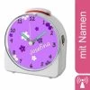 CreaDesign Kinder Funkwecker Weiß Personalisiert Mit Namen Blumen Lila 12-Stunden-Anzeigeformat, Geräuschlos/Ohne Ticken, Nachtlicht -Audio Rabatte 28901934 01