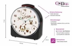 CreaDesign Kinder Funkwecker Weiß Personalisiert Mit Namen Eule -Audio Rabatte 28901944 05