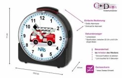 CreaDesign Kinder Funkwecker Weiß Personalisiert Mit Namen Feuerwehr -Audio Rabatte 28901958 05