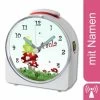 CreaDesign Kinder Funkwecker Weiß Personalisiert Mit Namen Froschkönig 12-Stunden-Anzeigeformat, Geräuschlos/Ohne Ticken, Nachtlicht -Audio Rabatte 28902036 01