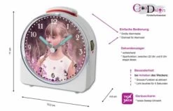 CreaDesign Kinder Funkwecker Weiß Personalisiert Mit Namen Kinder Funkwecker Weiß Mit Persönlichem Foto 12-Stunden-Anzeigeformat, Geräuschlos/Ohne Ticken, Nachtlicht -Audio Rabatte 28902040 02