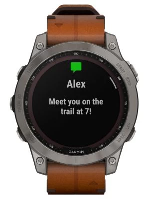 Garmin Fenix 7 Saphir Solar Titan Smartwatch Grau Mit Lederband Smartwatches 6 Garmin Fenix 7 Saphir Solar Titan Smartwatch Grau Mit Lederband Smartwatches - Image 4