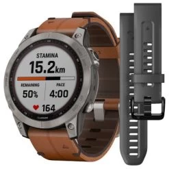 Garmin Fenix 7 Saphir Solar Titan Smartwatch Grau Mit Lederband Smartwatches 12 Garmin Fenix 7 Saphir Solar Titan Smartwatch Grau Mit Lederband Smartwatches -Audio Rabatte 29809051 05