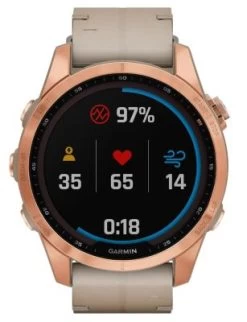 Garmin Fenix 7S Saphir Solar Titan Smartwatch Kalkstein/roségold Smartwatches -Audio Rabatte 29879035 04