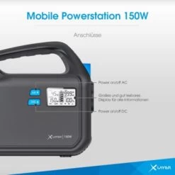 Xlayer Powerstation 150W (Peak 300W) 155Wh Mit Solar Panel 80W Faltbar -Audio Rabatte 30057747 06