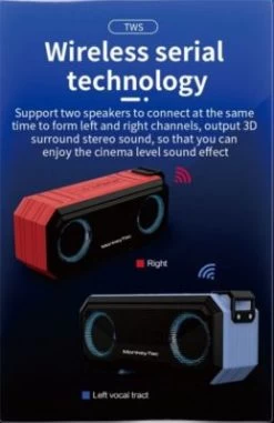 MonkeyTEC Bluetooth Lautsprecher TWS-SPK-X8 LED Party-Beleuchtung IPX7 Wasserfest Powerbankfunktion 3.000 MAh -Audio Rabatte 30119685 04